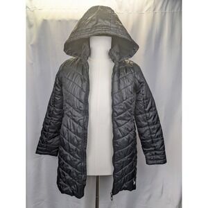 Spyder‎ Quilted Hooded Puffer Jacket Child's Large 12-14 Black Winter Warm Coat